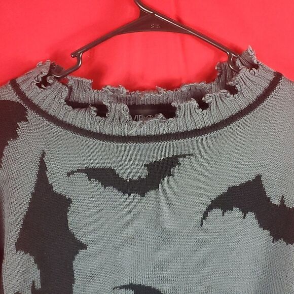 DOLLS KILL WIDOW Straight Outta Hell Oversized Sweater Size S - Picture 2 of 7